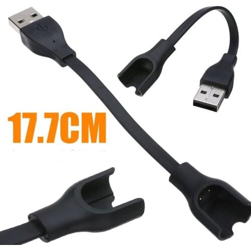 1Pcs USB Cable TPE Black 17.7cm USB Power Charging Cable For Go-Tcha Wristband Bracelet Charging Cable High Quality
