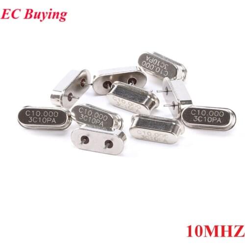 10pcs/lot 10MHz Crystal Oscillator 10 MHz 10M Hz Mini Passive Resonator Quartz HC-49S Crystal Oscillator HC 49S