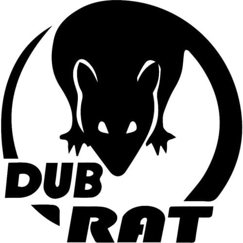 14cm*14cm Dub Rat Fashion Animal Dub Rat Car Sticker PVC Personalized Auto Motorcycle Waterproof Sunscreen Decorative Decal