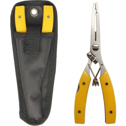 2 in1 Fishing Pliers Cutter Line Fish Scales Knife Tool Kits Multitool Cutting Pliers Stainless Steel Outdoor Fishing Tool