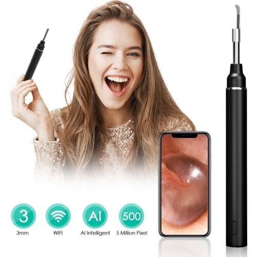 3.9mm Otoscope Video Wireless Hd Earpick Camera Ear Scope Camera Wifi Smart Visual Ear Cleaning Endoscope Iphone for Ios Android
