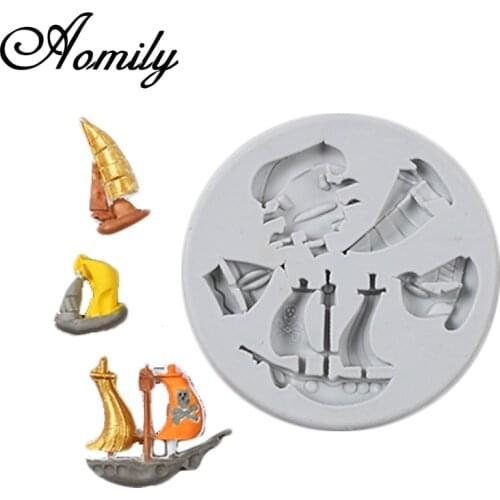 Aomily Pirates of The Caribbean Cake Molds Fondant Mold Chocolate Mold Pastry Candy Jelly Cake Mould Kitchen Baking Mold