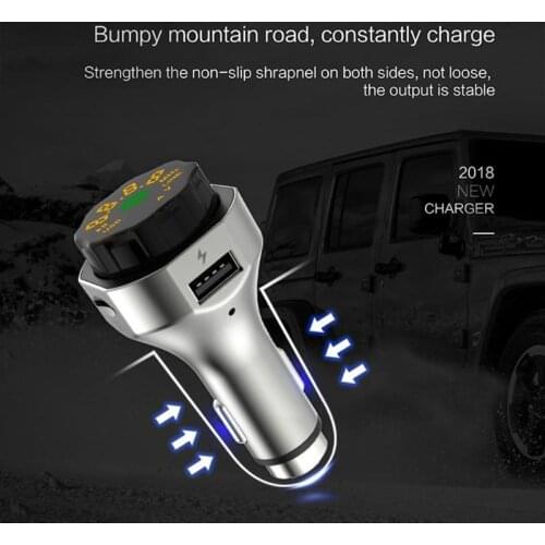 AP06 Metal Transmitter AUX Modulator Handsfree Wireless Bluetooth Car Kit FM Car Kit MP3 Player USB Charger with Safety Hammer