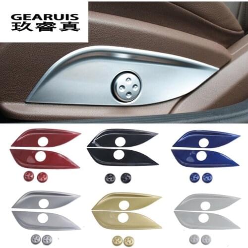 Car styling Seat Adjust Switch Button Covers Stickers Panel Trim For Mercedes Benz GLC C E Class W205 W213 X253 Auto Accessories