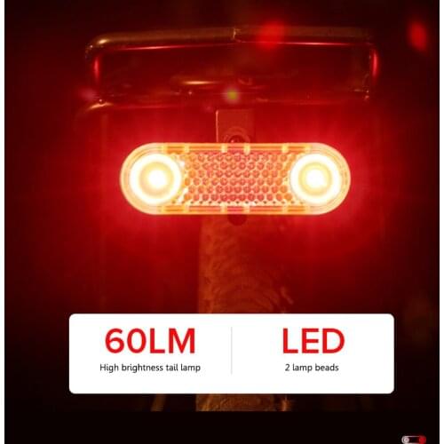 Bike Luggage Rack Taillight USB Charging Bicycle Rear Seat Reflective Lights Outdoor Night Ridding Safety Warning Lantern Tool