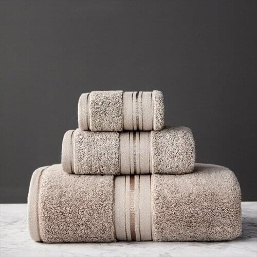 Adult Bath Towel Egyptian Cotton Strips, Used For Beach Baths, Hotel Quality, Soft Towels, Fluff And High Absorben,3Piece Sets