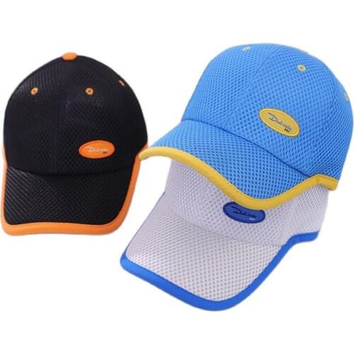 Doitbest Breathable Child mesh Baseball Cap summer Visor solid kids sun Hats Boys Girls Caps children snapback Hat gorras