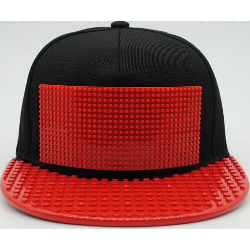 Men Customize DIY Baseball Hat Legos Cap Blocks Bricks Trucker Snapback Hat for Women Detachable