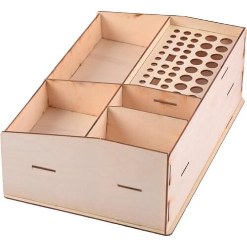 Wooden Paint Rack Stand Storage Shelf Holder For DIY Painting Pigment Tools