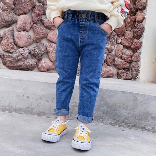Kids Jeans Solid Color Jeans For Girls 2021 Newest Kids Jeans Girls Spring Autumn Kid Clothes