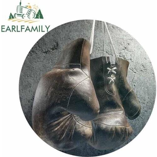 EARLFAMILY 13cm X 13cm for Retro Artistic Boxing Gloves Boxe DIY Motorcycle Car Stickers Fashion Occlusion Scratch Anime Decals