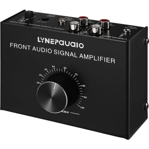 Electronic Audio Amplifier Compact Stereo Amp Preamplifier with RCA Input & Output Jacks 3.5mm Port Volume Control for Speakers