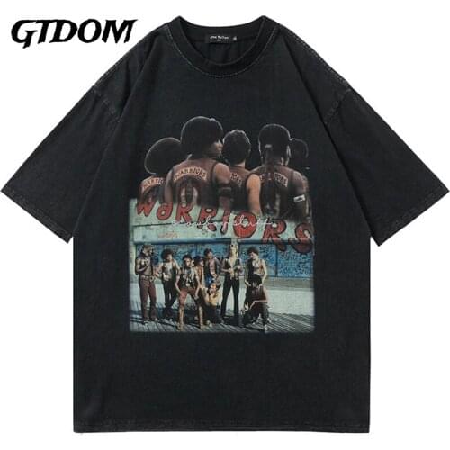 GTDOM Men Ins Wash Water Short Sleeve T-Shirt 2021 Spring New Worn Out Vintage Hip Hop Oversize Casual O-Neck Sports T-Shirt