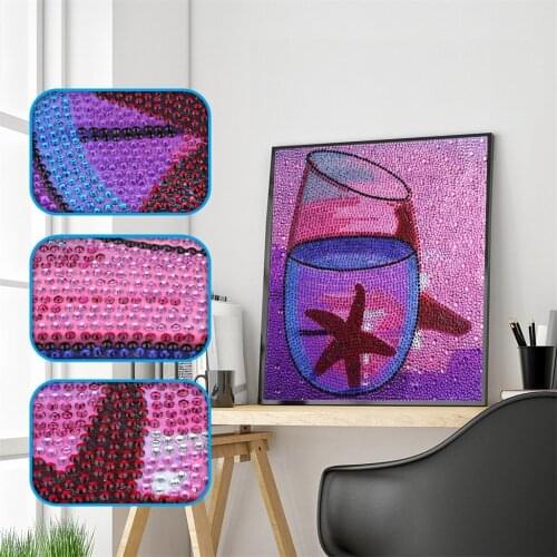 5D DIY Full Special Shaped Diamond Painting "Sea Star Cup" 5D Diamond Embroidery Cross Stitch Paintings Set Home Decor Gift