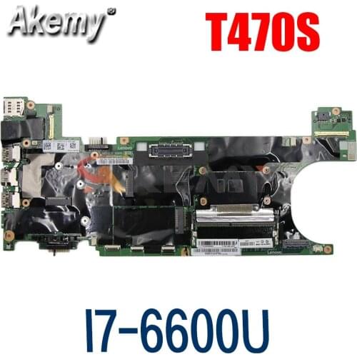 Laptop motherboard For LENOVO Thinkpad T470S SR2F1 I7-6600U Mainboard NM-B081 01ER314