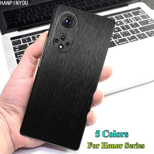 For Huawei Honor 20 30 30S Pro 20i 20 9X 8X X10 Max lite Back Brushed Metal Decal Skin Wire Drawing Sticker Film Protector