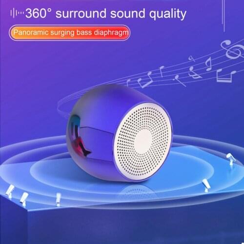 Mini Bluetooth 5.0 Speaker Column Rechargeable Heavy Bass Sound Portable Speaker Sound Box for Universal Phone Wireless Speaker