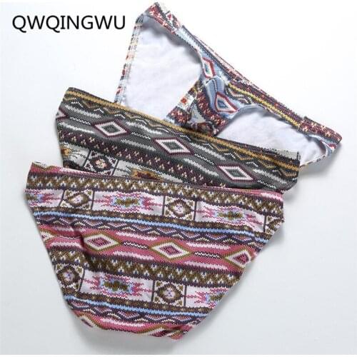 3PCS/Lot Hot Men Briefs Cotton Underwear Floral Color Trunks Briefs Sexy Male Underpants Cuecas Gay Underwear Sleepwear