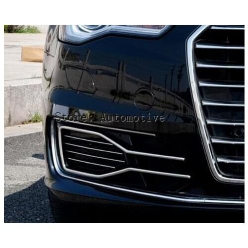 Exterior Front Fog Light Lamp Cover Trim 10pcs For Audi A6 C7 2016