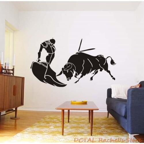 Toréador Bullfighter in Action Car Sticker Decal Adventure Fuel Tank Cover Door Window Trunk Motorcycle Helmet Wall Modern