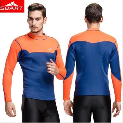 New Arrival 2MM Neoprene Wetsuit Tops Mens Swimming Shirt Long Sleeve Surf Neopreno Rashguard Plus Size 3XL L741
