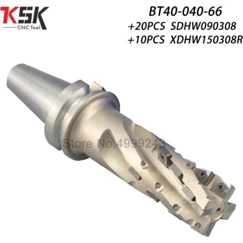 Wholesale bt40-bmc40-66+30pcs carbide blade shell corn head handle whole can insert the blade numerical control milling cutter