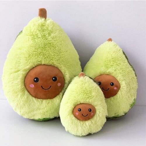 20-40CM Cartoon Cute Fruit Avocado Stuffed Plush Doll Toy Avocado Cushion Pillow Kids Gift For Children