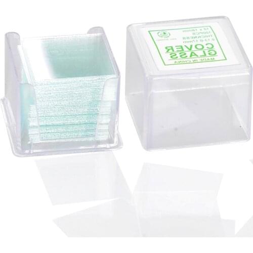 Microscope Slides Cover Glass For Preparation Specimen for Biological Microscope, 100pcs