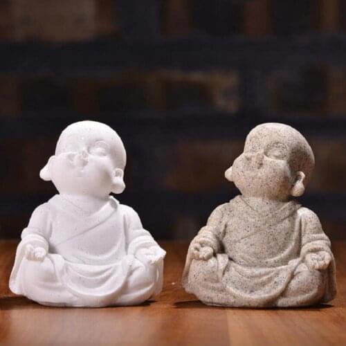Resin Aquarium Decoration Minimalist Sandstone Buddha Fish Tank Decor Bring Home a Ray of Sunshine D1