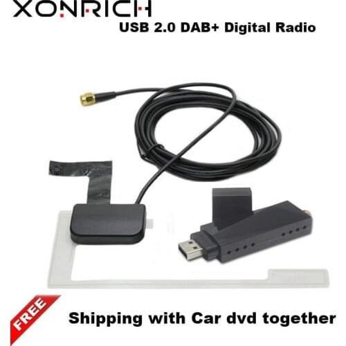 Portable USB2.0 Car DVD PlayerDigital Radio Receiver DAB+ DAB Radio Tuner Stick w/ Antenna for Android