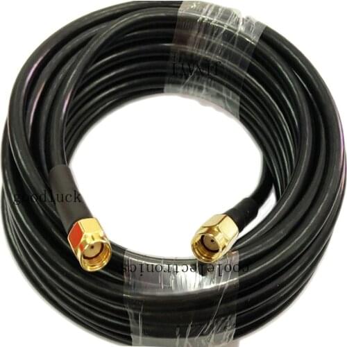 RG58 50-3 RP-SMA male to RP-SMA male connector RF Adapter Coaxial coax wifi Cable 50ohm 50cm 1/2/3/5/10/15/20/30m