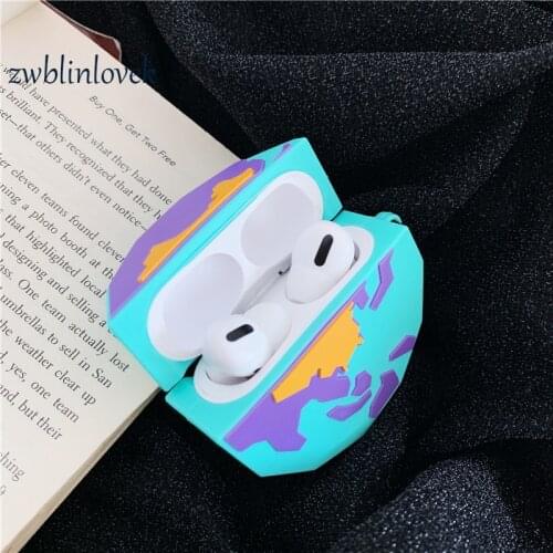 3D Earth Silicone Earphone Protective Case For Airpods 1 2 3 Pro Wireless Bluetooth Sleeve Cover With Hook Keychain Keyring