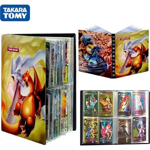 TAKARA TOMY 240PCS Pokemon Cards Album Book Anime Pokemons Charizard Capacity Collectors Folder Game Card Binder Holder Toys kid