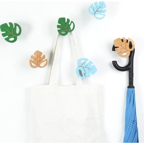 Leaf decoration hook wall decoration solid wood clothes and hats hook wall hanging clothes hook wall hanging creative porch wall