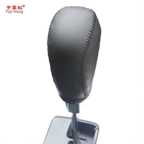 Yuji-Hong Car Automatic Gear Covers Case for Chery Tiggo 5 Auto Shift Collars Genuine Leather Car Styling Gear Knob Cover