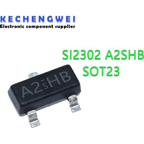20PCS SI2302DS SOT-23 SI2302 A2SHB SOT23 2.5A/20V SOT SMD MOSFET field effect transistor