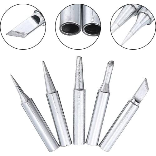 5pcs/lot 900M-T Iron Tips Silver Metal Soldering Iron Tip Durable Solder Rework Tool for Hakko Soldering Iron Station