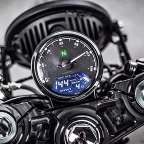 8-18V Universal LCD Digital Tachometer Speedometer Odometer Fit For Cafe Racer 2/4 Cylinder Display Speed Meter Low Oil Alarm