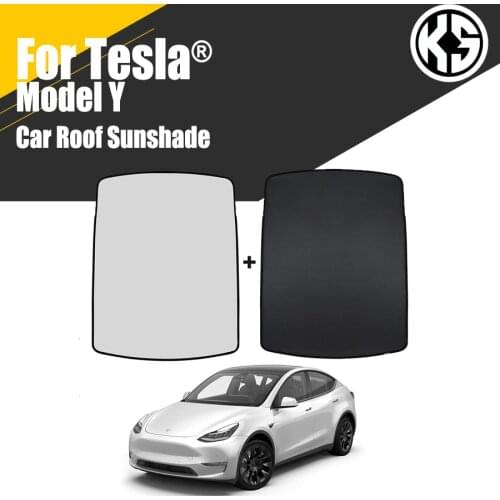 Car Glass Roof Sunshade For Tesla Model Y Panoramic Rear Sunroof Windshield Skylight Blind Shade UV Protection Interior Cover