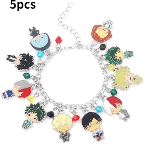 Hot Anime My Hero Academia Charm Bracelets Boku No Midoriya Izuku deku Bracelet Bangle Metal Alloy Jewelry Gifts for Unisex