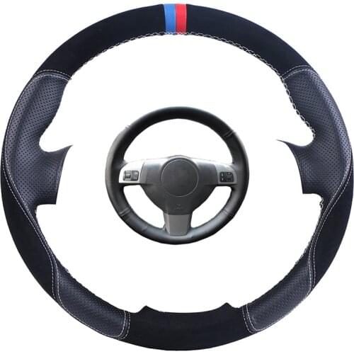 Custom Car Steering Wheel Cover For Opel Astra (H) 2004-2009 Zaflra (B) Signum 2005 Vectra (C) Suede Leather Auto Steering Braid