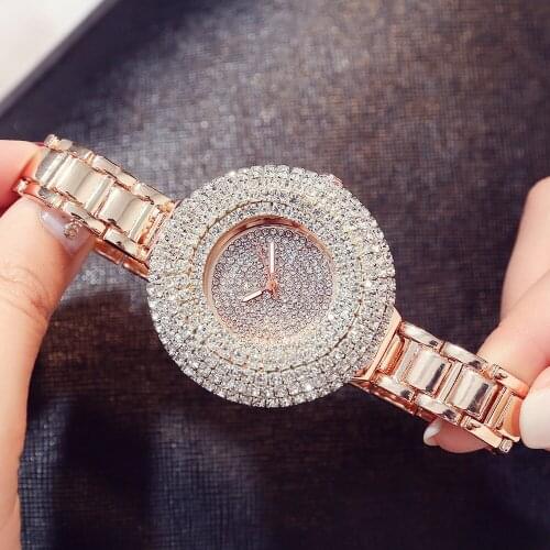 2018 Hot Sale Luxury Stainless Steel Crystal Watches Women Fashion Rhinestone Watch Ladies Charm Casual Wrist Watch Female Clock