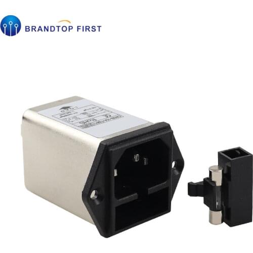 IEC 320 C14 Male Socket with fuse CW2B-10A-T(001) power EMI filter 10A 125/250V