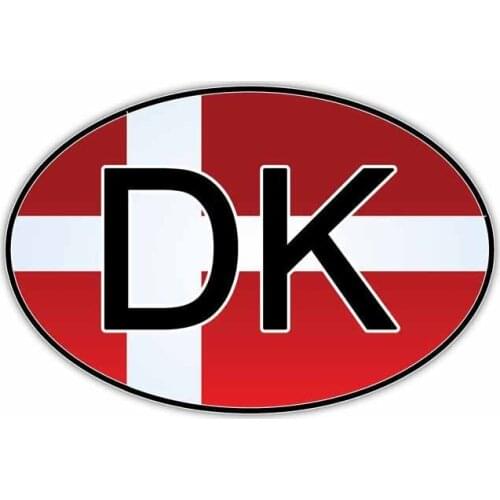 Interesting Car Sticker Denmark Country Flag Accessories Car Styling Decal Vinyl Cover Scratches Waterproof PVC 16cm*10cm