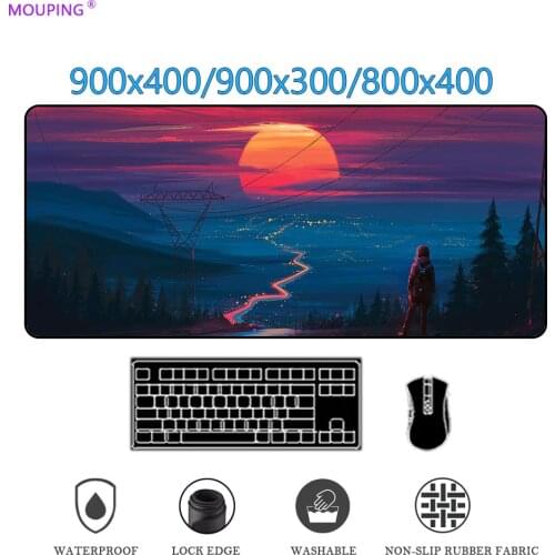 Anime Sunrise Landscape Art Mousepad Xxl Company Gaming Accessories Large Mouse Pad Gamer Computer Deskmat Carpet DropShipping