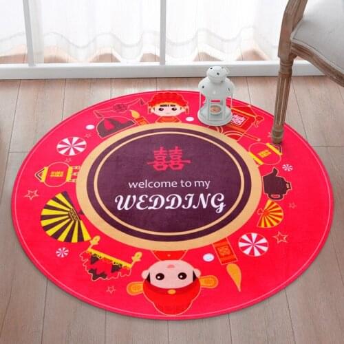 Round Large Size Carpets For Living Room Crawl Rugs Bathroom Non-slip Floor Mats Kids Game Play 150cm Bedroom Diameter Tapete