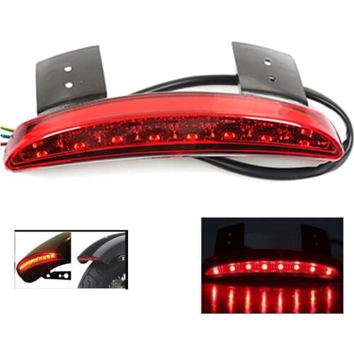 Halley Motorcycle Lights Rear Fender Edge Red LED Brake Tail light moto For Harley Touring Sportster XL 883 1200
