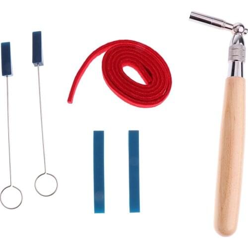 MagiDeal Professional Piano Tuning Kit Set 6pcs Hammer,Temperament Strip, Handle Mute