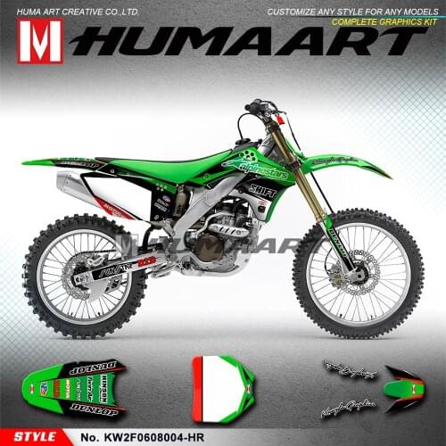 HUMAART MX Graphics Stickers Design Wrap Kit for KX250F KX450F KXF250 KXF450 KXF 250 450 2006 2007 2008