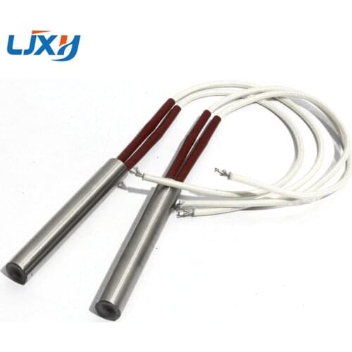 LJXH 2PCS 9mm 80~150mm Cylindrical Electric Heating Pipe Tubular Heater 304SUS Single-End Rod 110/220/380V 230/240/290/340/430W